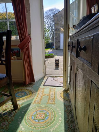 Betty in a doorway